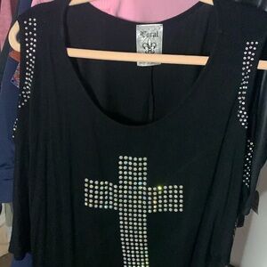 Bling crossed Tank top